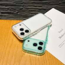 Clear Phone Case With Colored Bumper Compatible With IPhone 17Pro Max 17 16 15 14 13 12 11 Pro Max , Transparent Shockproof Reinforced Corner Protective Cover, Candy Color Slim Case - Clear - View 5