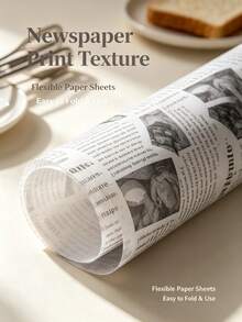 50pcs Newspaper Print Food Wrapping Paper, Grease‑Resistant Liner Sheets, Oil Proof Decorative Paper For Fries, Burgers, Fried Snacks, Restaurant, Kitchen, Party Food Serving, Disposable Sandwich Basket Liner For Food Display - Multicolor - View 10