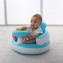 UFO Inflatable Baby Learning To Sit Chair, Infant Sofa, PVC Material, Baby Learning To Sit, Multi-Function Baby Seat, Baby Dining Chair, Baby Bath Chair, One Chair Multiple Uses - Multicolor - View 1