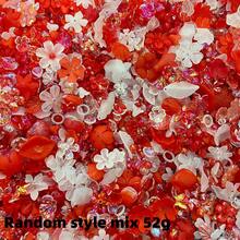 52g Mixed Style Multicolor Frosted Flower Leaf Acrylic Pendants For DIY Bracelets, Phone Charms, Keychains Handmade Craft Supplies - Multicolor - View 17