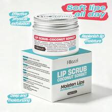 Hllozzi 50g Coconut Lip Scrub, With Cane Sugar, Coconut Oil And Beeswax, Moisturizes And Brightens Lips, Removes Dryness And Dead Skin, Rich Coconut Scent, Suitable For All Skin Types, Convenient Daily Gift - Coconut - View 2