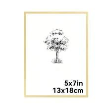 Mosearon 1件/2件/3件/4件 30x40cm 金色平面鋁合金相框，A3裝飾相框，A4現代家居裝飾藝術相框，極簡金色鋁合金裝飾相框，輕量防霉堅固相框（不含卡紙） - 金色 - 查看 9
