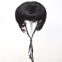 Cute Funny Bob Hair Wig Headpiece For Dogs, Pet Bangs Hair Accessory Prop - Natural Black - View 5