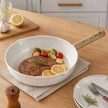 28cm Aluminum Non-Stick Frying Pan With 2-Layer Ceramic Coating And Wood-Effect Handle, Induction And Gas Stovetop Compatible - View 5