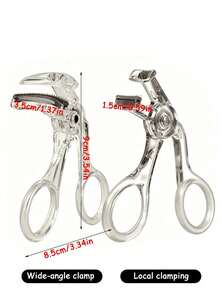 4/2/1pc New Large Angle Frameless Women's Partial Eyelash Curler With Comb Design, Can Curl And Long-Lasting Shape Eyelashes, Easy To Operate - Multicolor - View 6