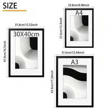Mosearon 3pcs/2pcs/1pc Minimalist MDF Photo Frame, A4 Certificate Frame, 30*40cm Poster Frame, No Backing Paper, With Transparent Acrylic Panel; Suitable For Living Room, Bedroom And Gallery Wall Decor - MDF - View 4