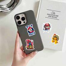 SUPER MARIO BROS. 1set Classic Game Character Themed Stickers, Rich Pattern Assortment, Waterproof & Durable, For Decorating Laptops, Luggage, Water Bottles (Stochastic Style) - Multicolor - View 5
