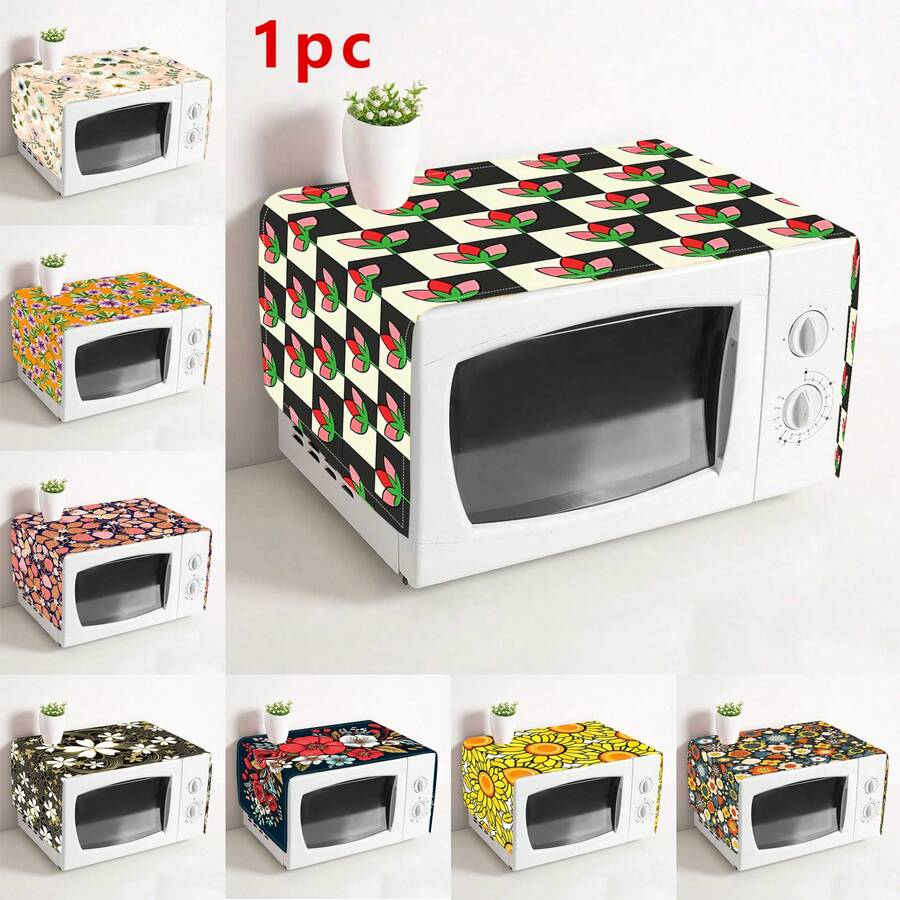 1 buah Penutup Debu Microwave, Penutup Debu Rak Oven Rumah, Penutup Debu yang Dapat Dicuci, Penutup Debu Mesin Makanan Rumah, Penutup Debu & Noda Kabinet Penyimpanan Dapur yang Sangat Menarik - Liputan lengkap - View 1