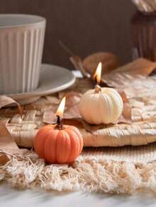 6pcs/1pc Mini Pumpkin Candle Mold, Thanksgiving Pumpkin Candle Mold, Autumn Scented Tea Wax Mold, Suitable For Candle, Aromatherapy, Handmade Soap Making, Home Decor, Holiday Party, Halloween Decoration (Candle Not Included) - Multicolor - View 8