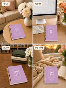 1pc 2026-2027 Monthly Planner Notebook With Calendar Grid, To-Do List & Reference Months, Office Desk Accessories Office Supplies For Work, Home Planning & Halloween Gifts - B - View 8