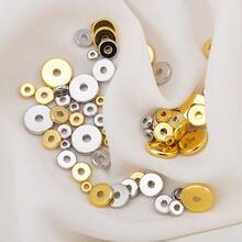 10Pcs Copper Polished Spacer Beads Flat Wheel Washers Pearl Necklace Spacers, Suitable For DIY Bracelet Necklace Jewelry Accessories - DIY Spacer Beads - View 6
