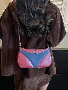 1pc Solid Color PU Leather Women's Shoulder Bag, Commuter Versatile Crossbody Bag With Adjustable Strap - Multicolor - View 6