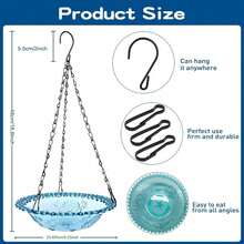 1pc Hanging Bird Bath And Feeder, Outdoor Bird Food Tray, Bird Feed Rack, Garden Decorative Bird Feed Rack - A - View 13