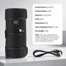 Hailicare Balutan Lutut Pemanas, Bantalan Lutut Pemanas Lampu Merah Bertenaga USB, Kontrol Suhu 3 Tingkat dengan Manik Lampu Merah 660nm, Dukungan Termal yang Dapat Diatur untuk Lutut, Siku, dan Kaki untuk Penggunaan Sehari-hari, Tanpa Baterai Terintegrasi, Hadiah Hangat untuk Keluarga & Teman - Hitam - View 9