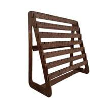 1pc Wooden Walnut Color Minimalist Fashion Multi-Layer Earring Storage Rack, Jewelry Display Stand For Earrings And Dangle Earrings, Jewelry Organizer - Multi-layer Earring Storage Rack - View 7