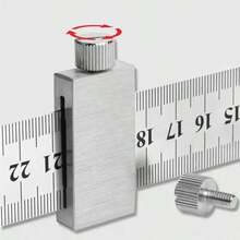 Metal Swenson Style Carpenter Square, Woodworking Tool, Steel Ruler With Positioning Stop Block, Adjustable Measuring And Marking Gauge, Suitable For DIY Woodworking Layout And Marking Tasks - A - View 2