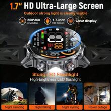 LIGE Fashion New Smart Watch 1400mAh Ultra Large Capacity, LED Flashlight, Compass, Call Answering, Water Resistant, Weather Forecast, Sports Tracking, Multi-Function Unisex Smart Sports Watch - View 4