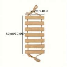 1pc Hanging Cat Ladder, Suitable For Playing, Climbing And Scratching, Made Of Natural Cedar Wood With Durable Rope - Multicolor - View 5