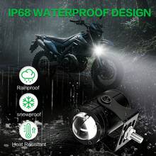 2pcs Motorcycle Spotlights + Angel Wings LED Projector Lights, Electric Vehicle Street Modification Welcome Decoration Anti-Collision Laser Lights - Advanced Version - View 6