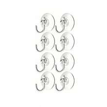 16/8pcs/1pc-Transparent Plastic Suction Cup Hooks, Multi-Functional Traceless Hooks, Strong Load-Bearing, Waterproof, Suitable For Windows, Glass, Shower, Bathroom And Kitchen Walls, Ideal For Daily Use, Holidays, Parties And Carnival Decoration, Christmas Wreath Hooks - Transparent - View 14