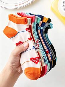 5 Pairs Fun Nurse Socks, Medical Theme Cartoon Design, Perfect Gift For Nurses, Doctors And Hospital Staff, Novelty Socks, Invisible Socks Random - Multicolor - View 1