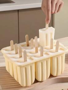 12-Cavity Soft Silicone Popsicle Mold With Anti-Odor Lid, DIY Ice Pop Maker, Reusable And Cost-Effective, Suitable For Homemade Fruit Ice Pops In Summer - Multiple Styles and Colors - View 6