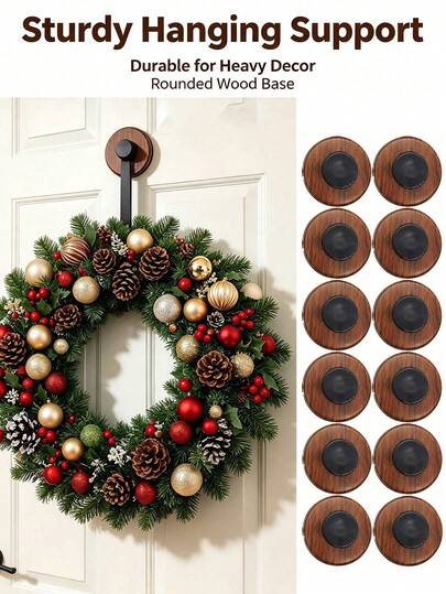 1/5/10pcs Multi-Functional Suction Cup Hooks, Suitable For Front Door Wreaths, Glass, Windows And Smooth Surfaces, Ideal For Christmas, Thanksgiving, Halloween Decorations, As Well As Kitchen, Bathroom, Entryway Use
