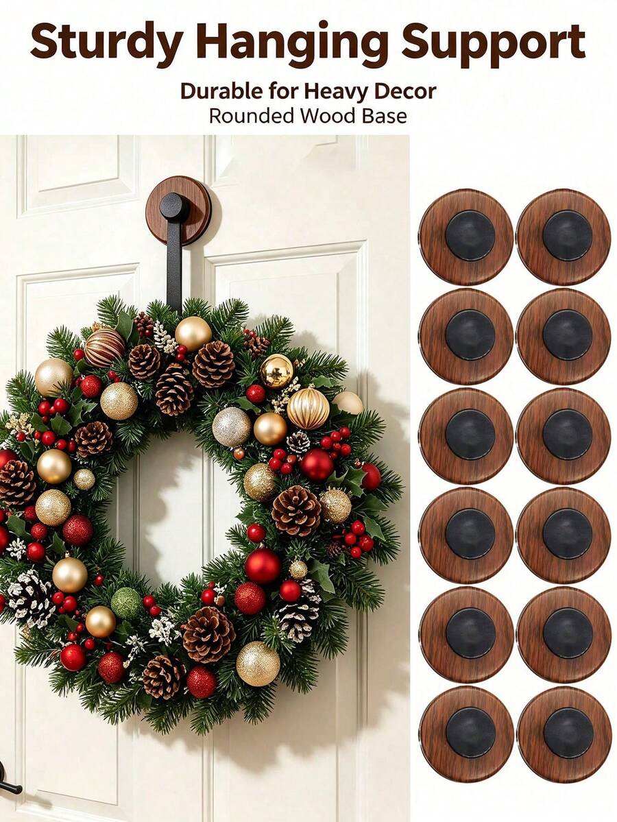 1/2/3/5/6/8/10pcs Multi-Functional Suction Cup Hooks, Suitable For Front Door Wreaths, Glass, Windows And Smooth Surfaces, Ideal For Christmas, Thanksgiving, Halloween Decorations, And Kitchen, Bathroom, Entryway Use - Multicolor - View 1