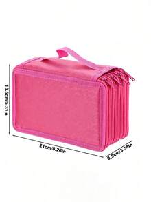 Custom 1pc Portable 4-Layer Pencil Storage Bag, 72-Slot Zipper Pencil Case, Suitable For Colored Pencils, Drawing Pens, Art Supplies Storage - Multicolor - View 9