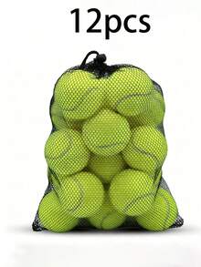 Tennis Balls, 6/12/20 Pack Training Tennis Balls With Mesh Bag, High Elasticity, Suitable For Beginner Tennis Practice, Can Also Be Used As Pet Dog Sports Balls - Green - View 8