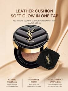 Yves Saint Laurent Black Leather Cushion B20 5g Trial Size - Smooth Natural Finish, Suitable For Daily Touch-Ups - B20/5g - View 5