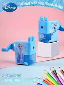 Monogram Disney 1個迪士尼史迪奇冰雪奇緣手動鉛筆削筆器，手搖式桌面文具，適合莉洛與史迪奇粉絲的辦公室裝飾，美感桌面配件，送給朋友的創意禮物 - Blue - 查看 8