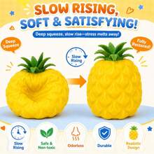 Large Pineapple Stress Relief Toy, Slushy Squishy Slow Rebound Toy, Fidget Toy, Perfect Gift For Birthday, Halloween & Daily Surprise - Multicolor - View 4