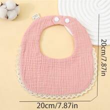 Infant Bibs Autumn/Winter New Solid Color Minimalist Baby Girl Drool Bibs, Newborn Soft Absorbent Anti-Spit-Up Bibs - Multicolor - View 2