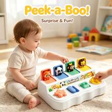 Pop-Up Animal Cause-And-Effect Toy, Sensory Education Learning Box, Compact And Portable. This Interactive Toddler Toy Can Develop Logical Thinking, Memory, Fine Motor Skills And Hand-Eye Coordination (Random Style And Color) - Multicolor - View 3