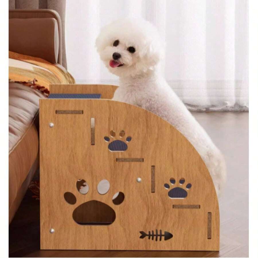STAIRS FOR DOGS / CAT CLIMBING LADDER 3 STAIRS 35CM - Wood - View 1