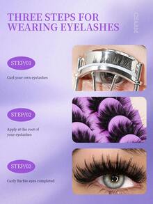 Voluminous Fluffy 3D False Eyelashes With Rich Layers, Enlarging Eyes For Enhanced Camera Presence - View 5