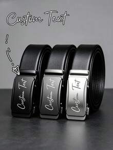 Customizable Men's Belt, Made Of PU Leather Material, Personalized Gift, Also Suitable For Anniversary, Father's Day, Husband And Boyfriend's Ideal Gift, Also Suitable For Business And Casual Occasions. Portable, Minimalist, Personalized And Unique. - Multicolor - View 1