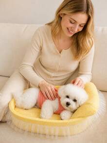1pc Cute All-Season Pet Bed, Thick Non-Stick Mat, Washable Breathable Cat Bed Dog Bed, Super Soft Lace Edge Cat Bed, Suitable For Cats And Small Dogs Under 6kg - Multicolor - View 4