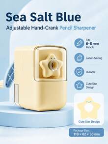 1pc Cartoon Hand Crank Pencil Sharpener, Manual Pencil Sharpener For Girls, Kids, Kindergarten, Grade 1, Elementary Students & School Supplies - Multicolor - View 13