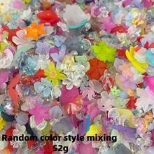 52g Mixed Style Multicolor Frosted Flower Leaf Acrylic Pendants For DIY Bracelets, Phone Charms, Keychains Handmade Craft Supplies - Multicolor - View 14