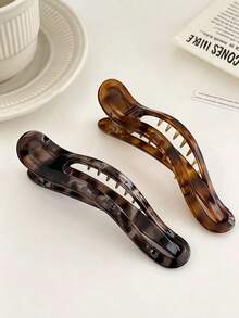 5pcs/1pc Leopard-Print Duckbill Hair Clips – Suitable For Home Hairstyling, Business Trips, Commuting, Vacations, As Well As Use In Hair Salons, Beauty Parlors, Or Medical Aesthetic Clinics. - Multicolor - View 10