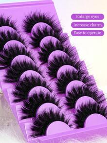 Voluminous Fluffy 3D False Eyelashes With Rich Layers, Enlarging Eyes For Enhanced Camera Presence - View 3