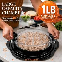 Large Chicken Shredder Tool Twist & Visible Lid Meat Shredder. Heavy Duty Fast Meal Prep Gadget For Chicken Breast & Pulled Pork. Anti-Slip Kitchen Accessory For Tacos, Enchiladas & BBQ. Perfect Cooking Gift For Foodies & Busy Moms. - Multicolor - View 3