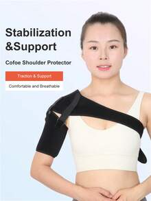 Cofoe Rotator Cuff Shoulder Brace For Women & Men - Support - Gray-UNI Compression Sleeve, Pain Relief, Adjustable Strap, Fits Left Or Right Arm, AC Joint, Labrum Tear, Dislocation, For Sleeping - View 2