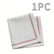 1/2/4pcs White Colorful Line INS Style Tree Branch Square Napkins, Embroidered Food Photography Props Background Cloth Placemats Tablecloths - Multicolor - View 9