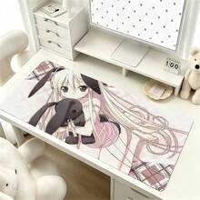 Extra Large Leather Computer Mouse Pad, Extra Large Multiple Sizes Genuine Leather Touch Mouse Pad, Cute Y2k Anime Girl Table Mat, Student Meal Mat, Desktop Office E-Sports Mat, Anti-Slip And Waterproof, Suitable For Study Desks And Leather Pads - View 2