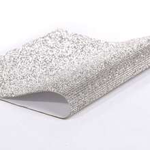 1 Shet Citer Rhinestone Sticker DIY Car Furniture, Water Cup Phto Frame Decoratve Stcker Sel Achesive Lter Cytal Cm Stcker 4.45x9.37 Inch/ 8.96x 9.37 Inh/9.37x127 Inh White - White - View 5