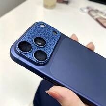 藍色相機鏡頭保護蓋，防刮全方位保護，相容 iPhone 17 Pro/17 Pro Max，藍色豹紋圖案，送給家人的驚喜禮物 - 豹紋藍 - 查看 5