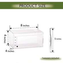 Acrylic Terrarium For Reptiles And Spiders, Small/Medium/Large Leak-Proof Breeding Box (Horizontal/Vertical), Suitable For Tarantulas, Jumping Spiders, Frogs And Geckos (Small, Horizontal) - Clear - View 7
